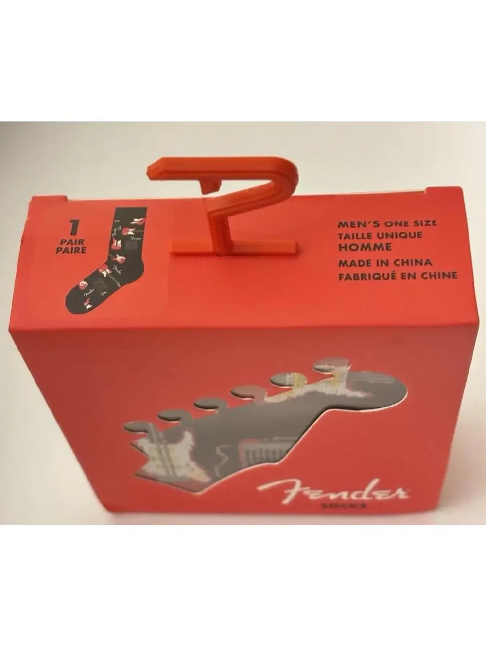 Fender Guitar Mens Socks 1 Pair Fits Most Sizes Music Rock Instrument Fan Gift